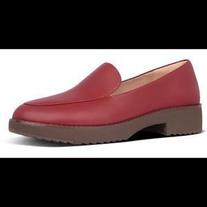 NWT - FitFlop - Talia Maroon Genuine Leather Loafer